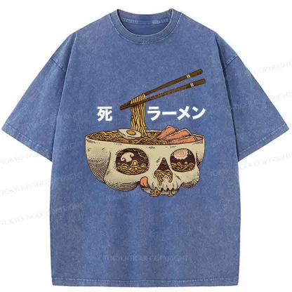 Tokyo-Tiger Skull Ramen Washed T-Shirt