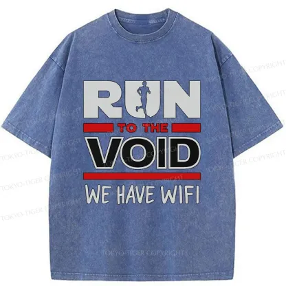 Tokyo-Tiger Funny Run Washed T-Shirt