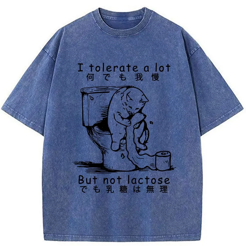 Tokyo-Tiger I Am Lactose Intolerant Washed T-Shirt