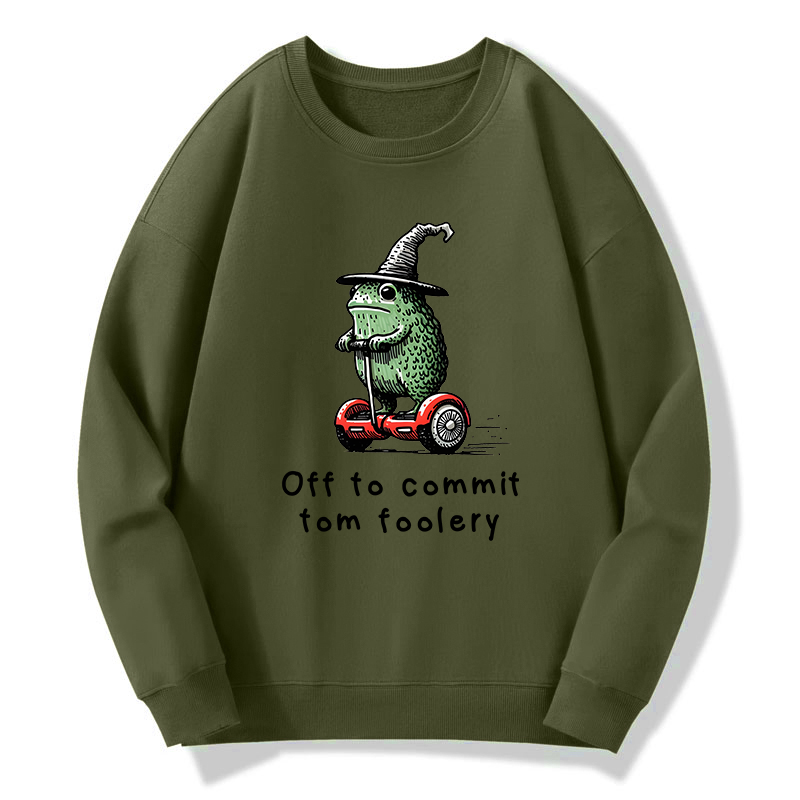 Tokyo-Tiger Frog Riding A Balance Scooter Classic Sweatshirt