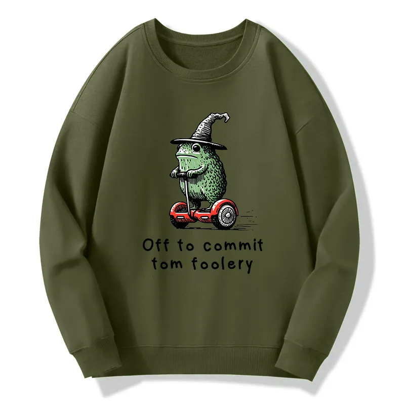 Tokyo-Tiger Frog Riding A Balance Scooter Classic Sweatshirt