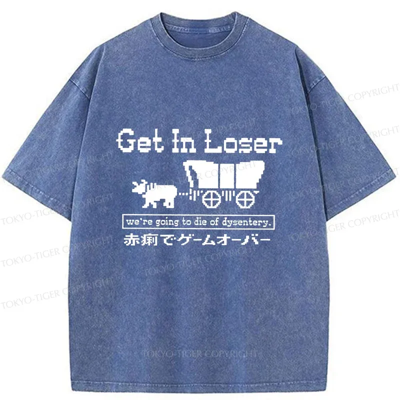 Tokyo-Tiger Died Of Dysentery Washed T-Shirt