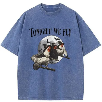 Tokyo-Tiger Magic Flying Chicken Washed T-Shirt