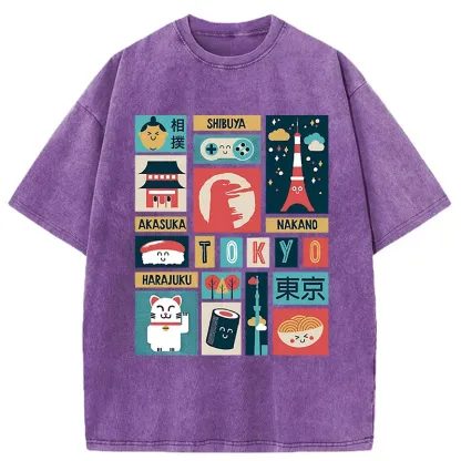 Tokyo-Tiger Tokyo Features Washed T-Shirt