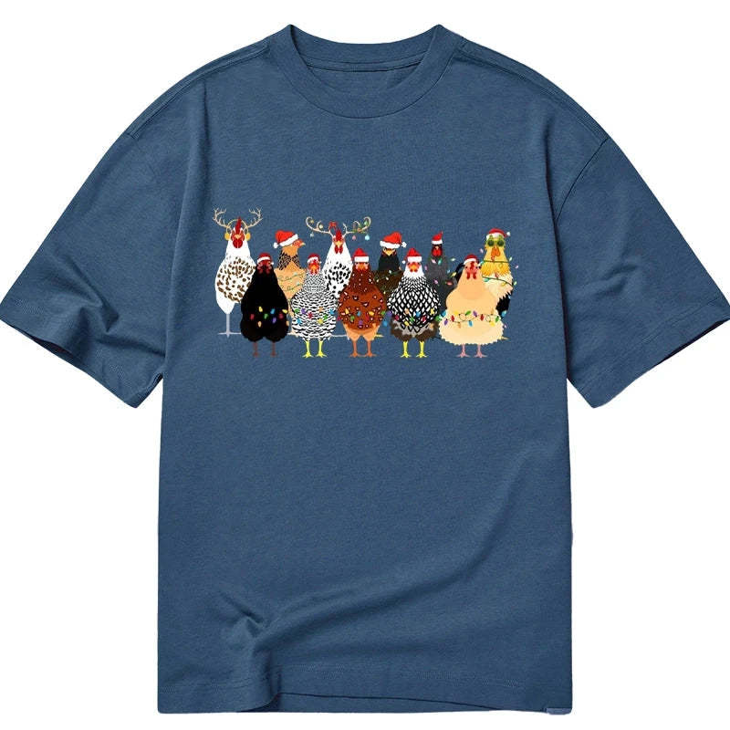 Tokyo-Tiger A Flock Of Christmas Chickens Classic T-Shirt-tokyo-tiger