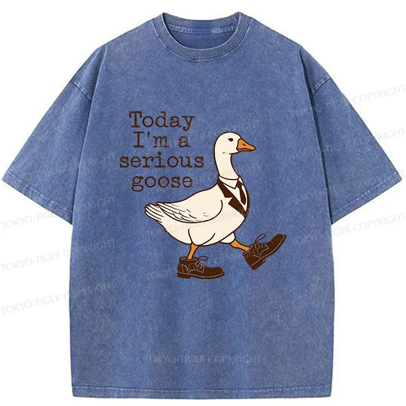 Tokyo-Tiger Working And Serious Goose Washed T-Shirt