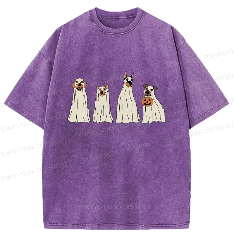Tokyo-Tiger Halloween Puppies Washed T-Shirt