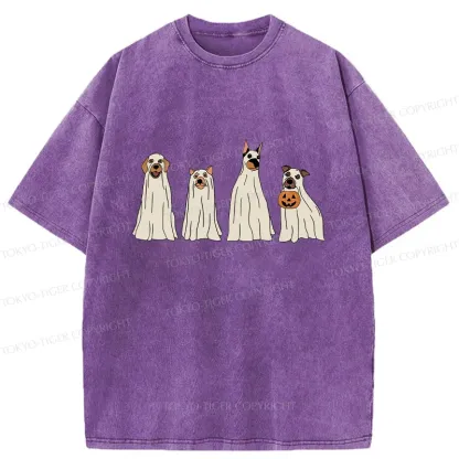 Tokyo-Tiger Halloween Puppies Washed T-Shirt
