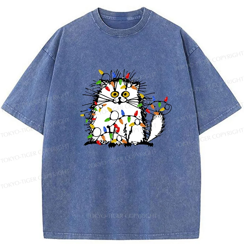 Tokyo-Tiger Kitten Is Entangled Washed T-Shirt