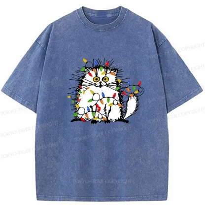 Tokyo-Tiger Kitten Is Entangled Washed T-Shirt