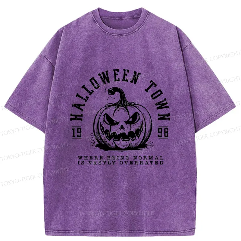 Tokyo-Tiger Halloween Pumpkin Washed T-Shirt