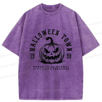 Tokyo-Tiger Halloween Pumpkin Washed T-Shirt