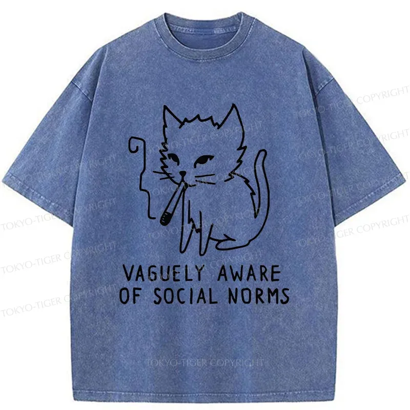 Tokyo-Tiger Uncontrolled Cat Washed T-Shirt