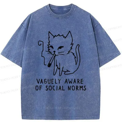 Tokyo-Tiger Uncontrolled Cat Washed T-Shirt