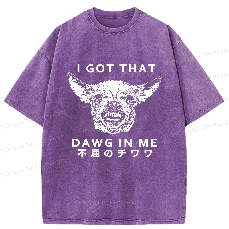 Tokyo-Tiger Indomitable Chihuahua Washed T-Shirt