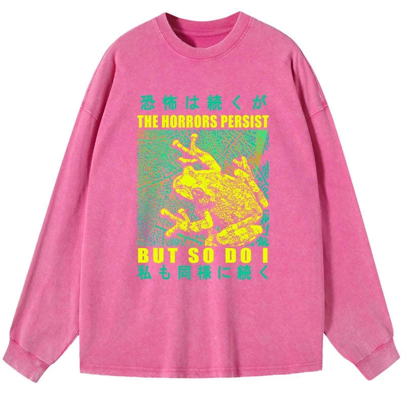 Tokyo-Tiger The Horrors Persist Forg Washed Long Sleeve T-Shirt
