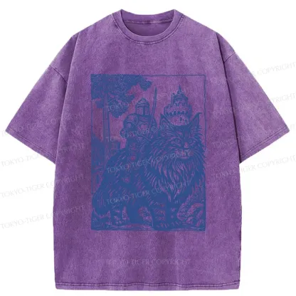 Tokyo-Tiger Cat And Knight Washed T-Shirt