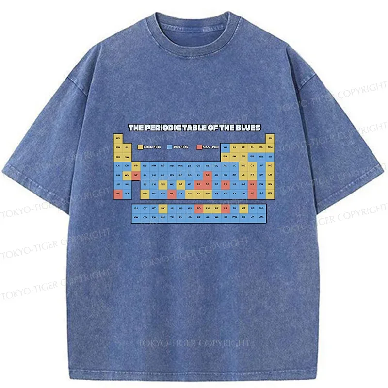 Tokyo-Tiger Blues Singer Element Table Washed T-Shirt