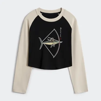 Tokyo-Tiger I Am Speed Women's Crop Raglan T-Shirt