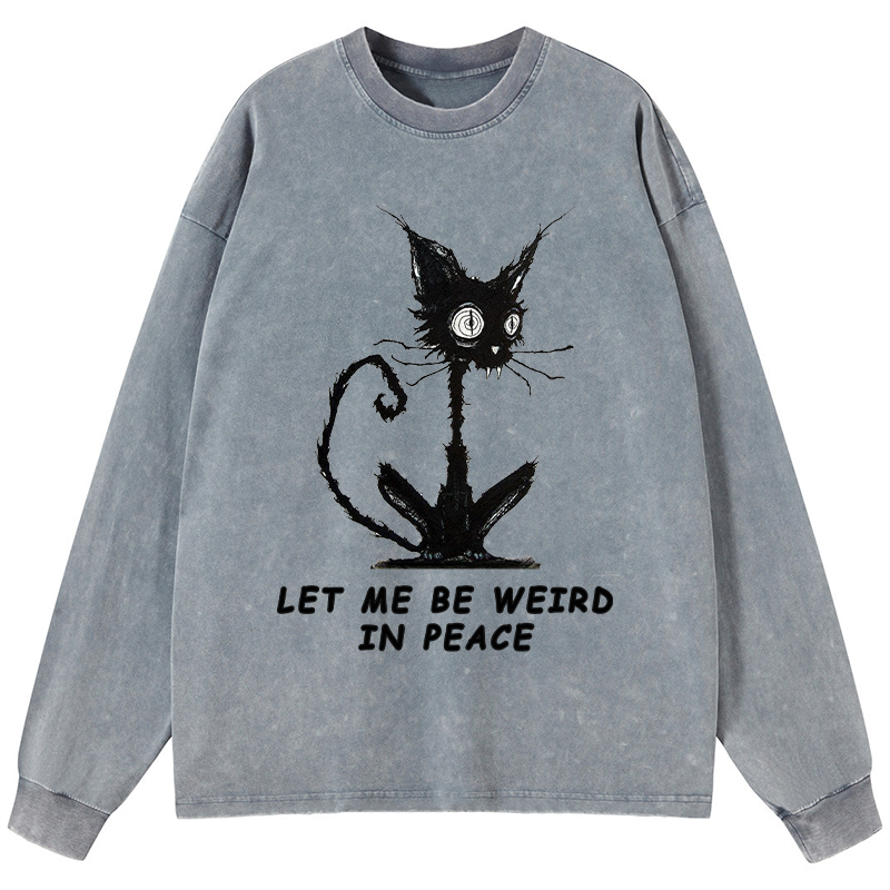 Tokyo-Tiger Cat Gradually Became Strange Washed Long Sleeve T-Shirt