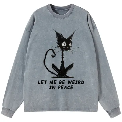 Tokyo-Tiger Cat Gradually Became Strange Washed Long Sleeve T-Shirt