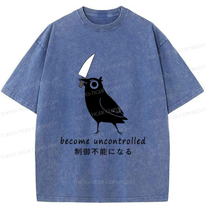 Tokyo-Tiger Uncontrolled Crows Washed T-Shirt