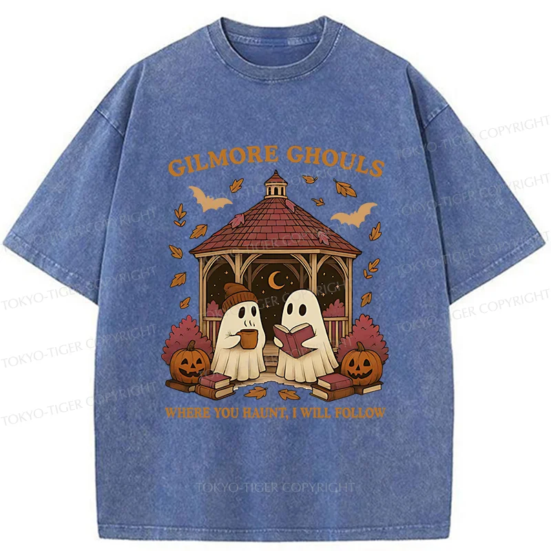 Tokyo-Tiger Halloween Reading Washed T-Shirt