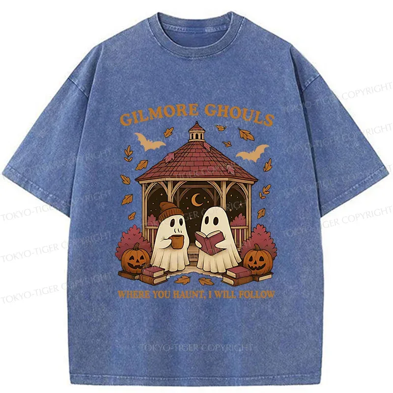 Tokyo-Tiger Halloween Reading Washed T-Shirt