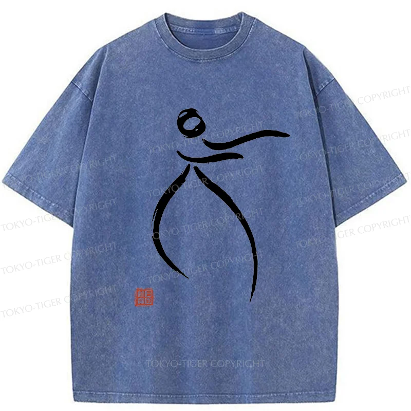 Tokyo-Tiger Zen Tai Chi Washed T-Shirt