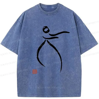 Tokyo-Tiger Zen Tai Chi Washed T-Shirt