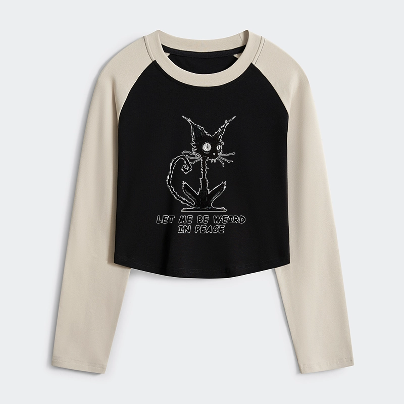 Tokyo-Tiger Cat Gradually Became Strange Women's Crop Raglan T-Shirt