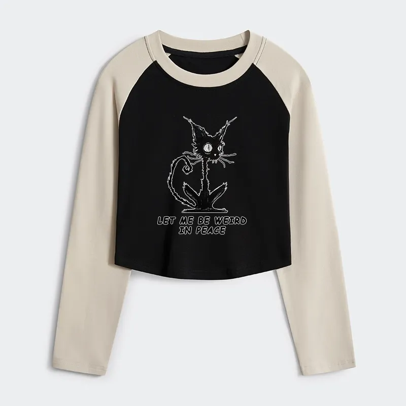 Tokyo-Tiger Cat Gradually Became Strange Women's Crop Raglan T-Shirt