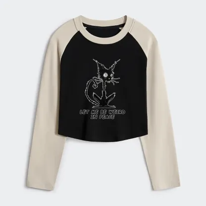 Tokyo-Tiger Cat Gradually Became Strange Women's Crop Raglan T-Shirt