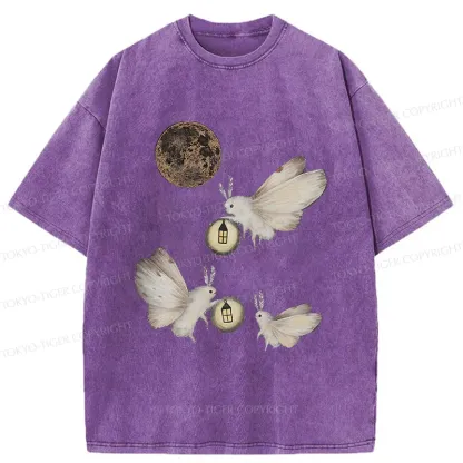 Tokyo-Tiger Night Moths Washed T-Shirt