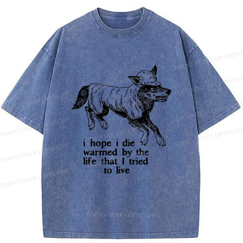 Tokyo-Tiger A Wolf In Sheep's Clothing Funny Washed T-Shirt