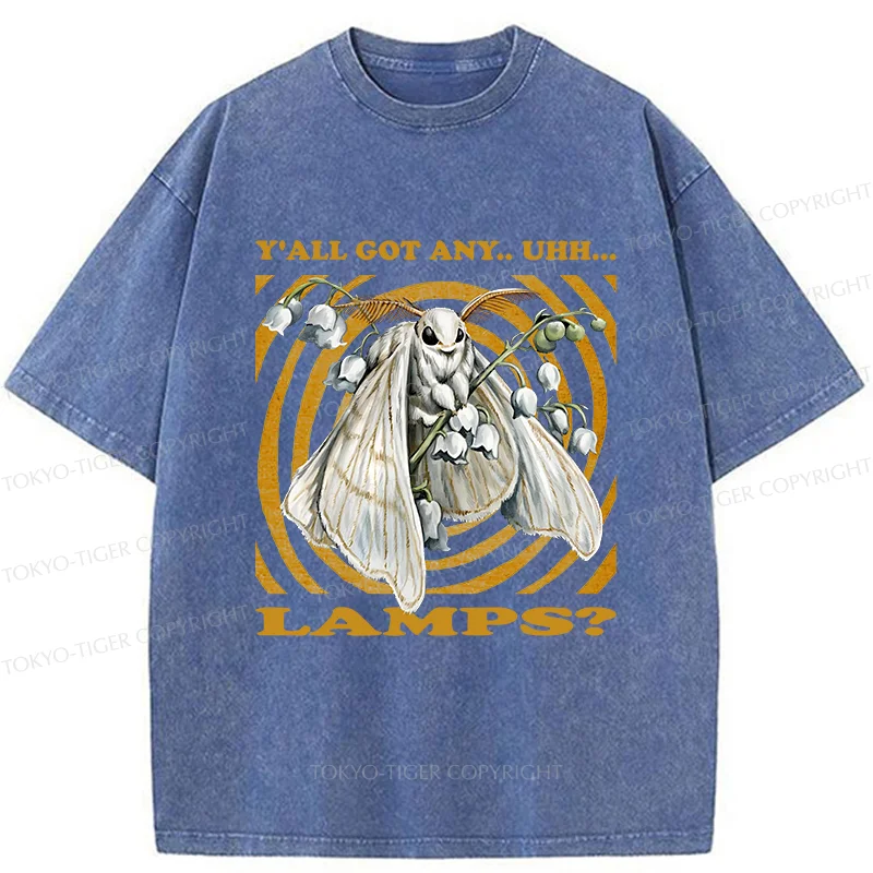 Tokyo-Tiger Funny Moth Meme Washed T-Shirt
