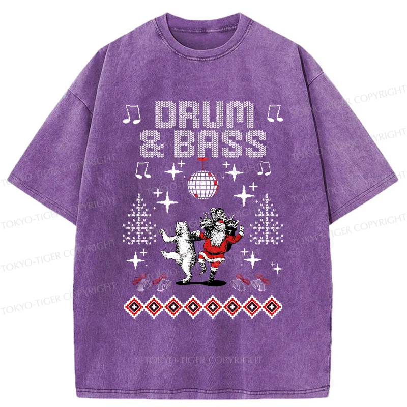 Tokyo-Tiger Christmas DNB Washed T-Shirt