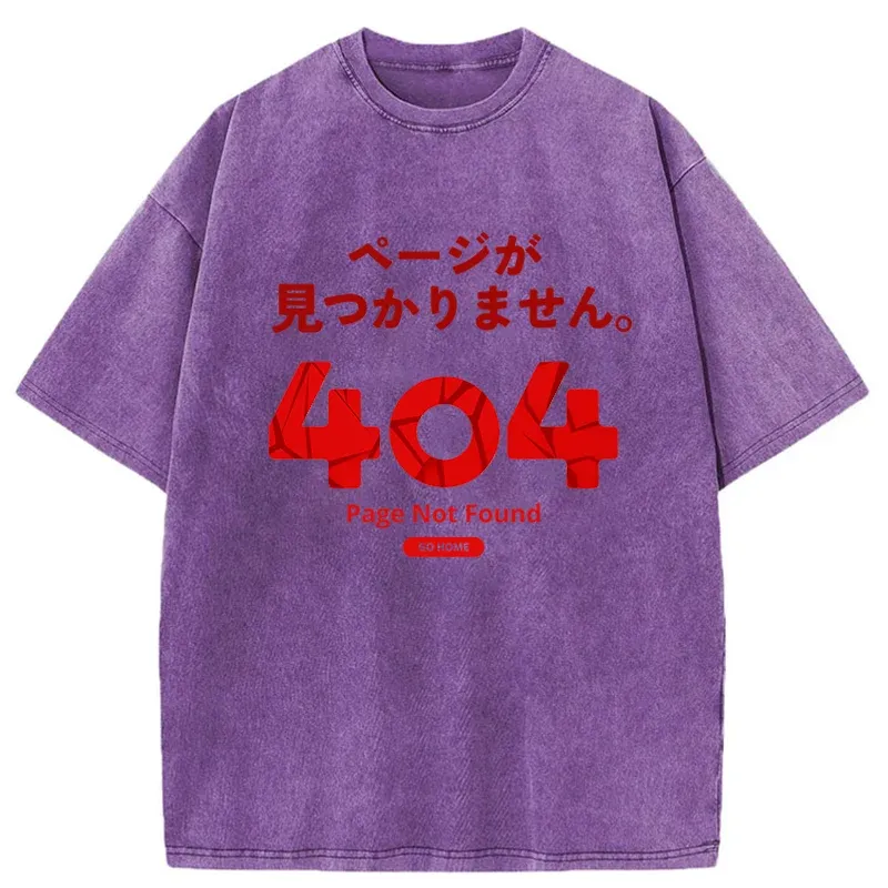 Tokyo-Tiger 404 Error Page Funny Washed T-Shirt