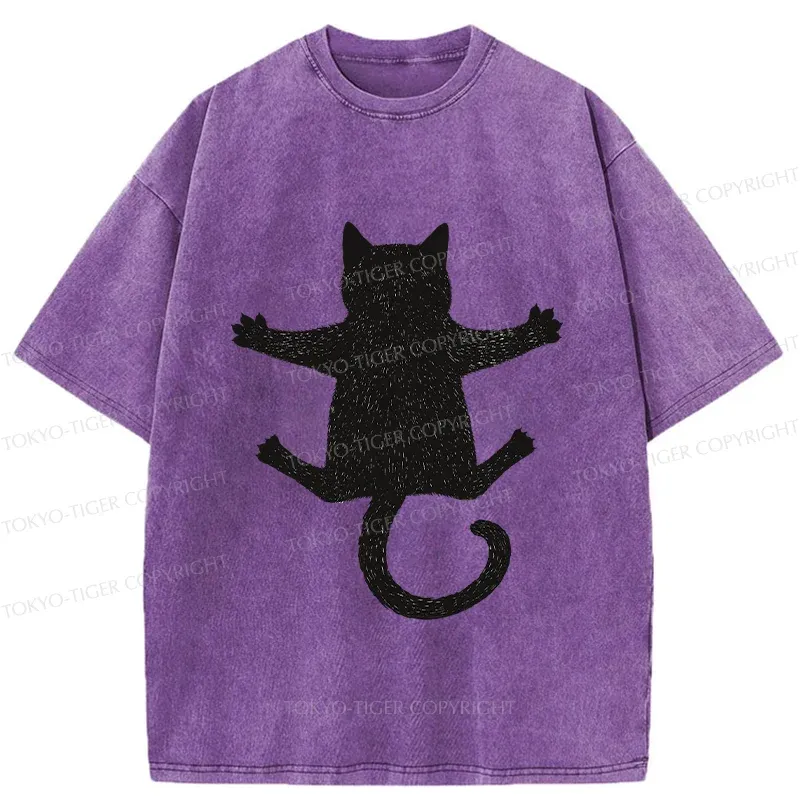 Tokyo-Tiger Hold Your Cat Washed T-Shirt