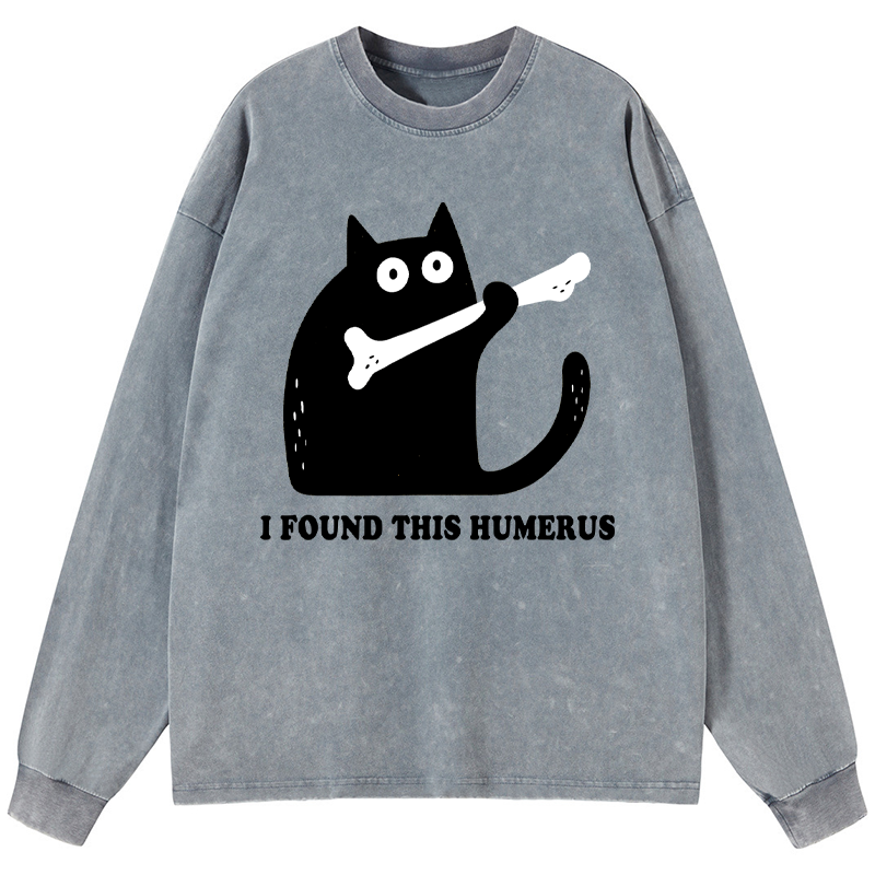 Tokyo-Tiger Cat Found This Humerus Washed Long Sleeve T-Shirt