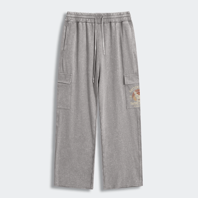 Tokyo-Tiger Hattori Lion Japanese Samurai Washed Utility Sweatpants