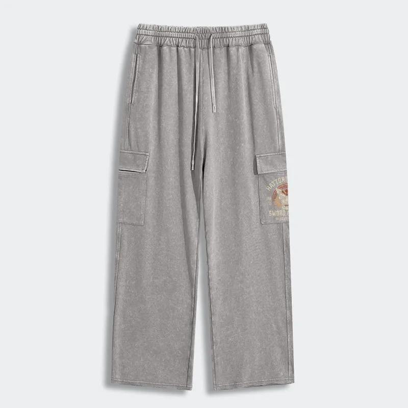 Tokyo-Tiger Hattori Lion Japanese Samurai Washed Utility Sweatpants