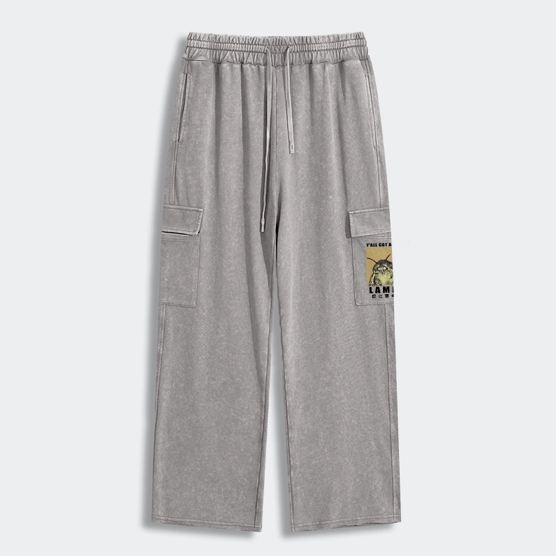 Tokyo-Tiger Moth Obsessed With The Light Washed Utility Sweatpants