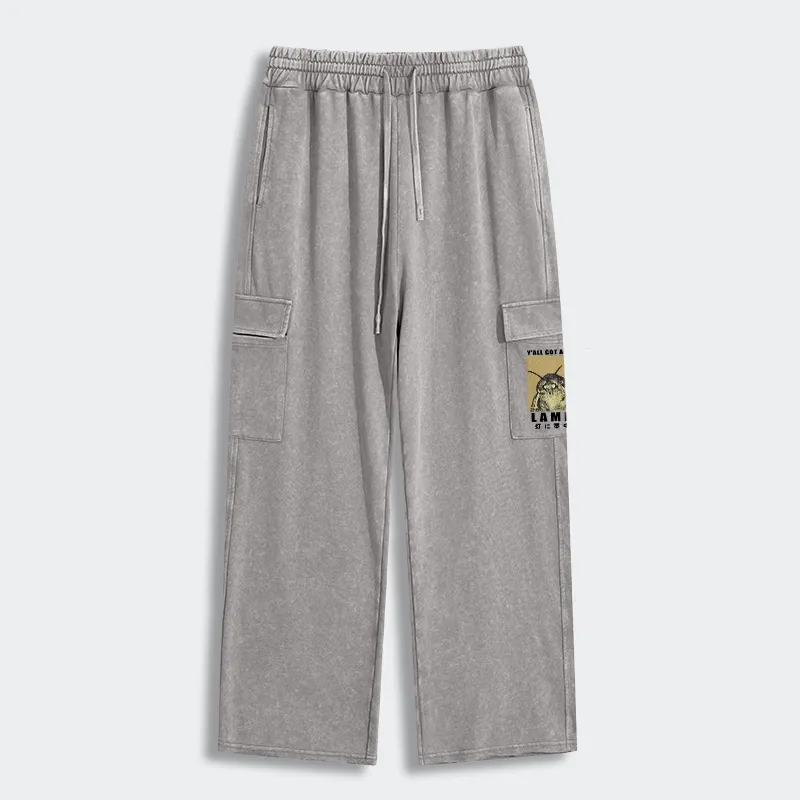 Tokyo-Tiger Moth Obsessed With The Light Washed Utility Sweatpants