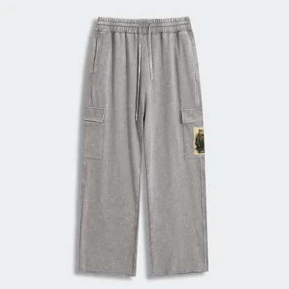 Tokyo-Tiger Capybara Samurai Washed Utility Sweatpants