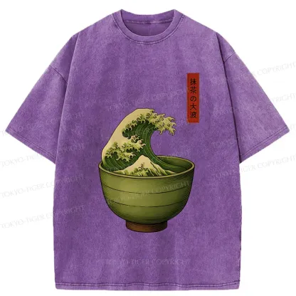 Tokyo-Tiger Matcha Cup Washed T-Shirt