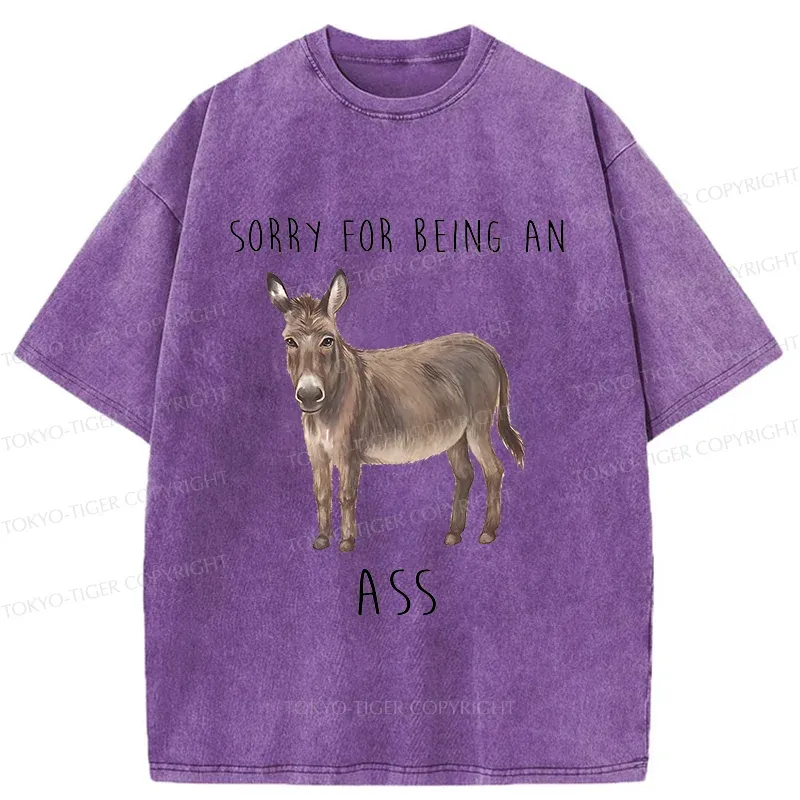 Tokyo-Tiger Funny Donkey Meme Washed T-Shirt