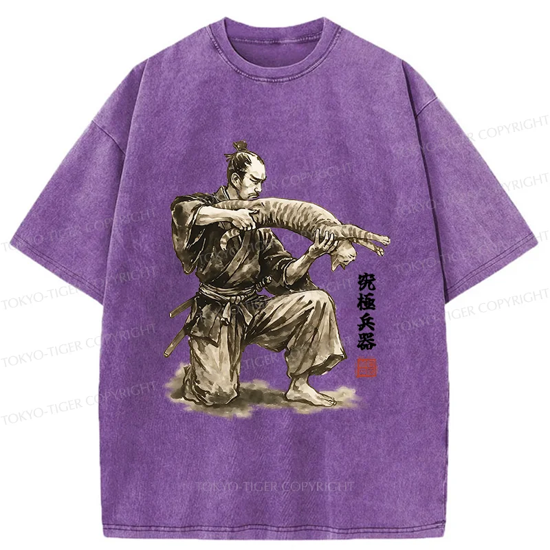 Tokyo-Tiger Ultimate Weapon Funny Washed T-Shirt