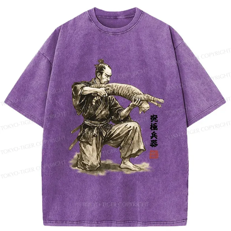 Tokyo-Tiger Ultimate Weapon Funny Washed T-Shirt