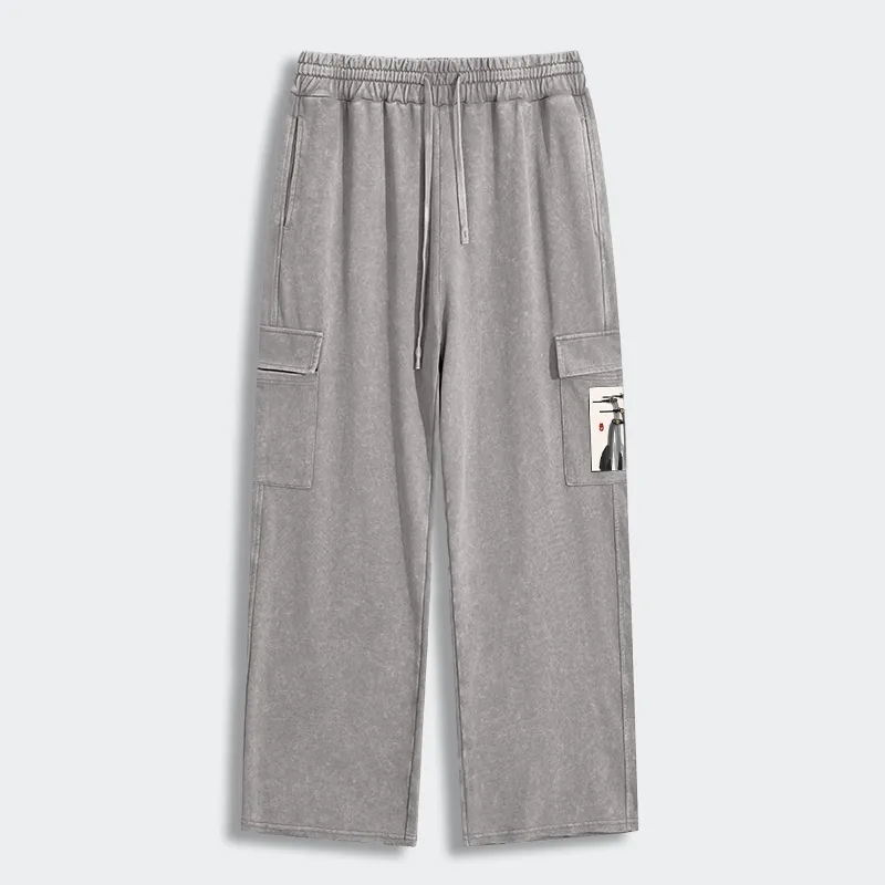 Tokyo-Tiger Japanese Crane Poster Washed Utility Sweatpants